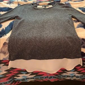 White and Grey blouse